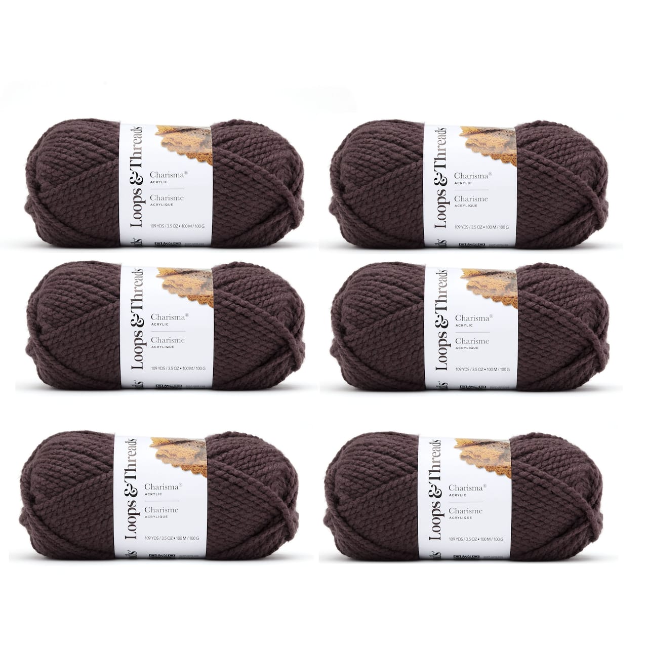 6 Pack: Charisma® Yarn by Loops & Threads®